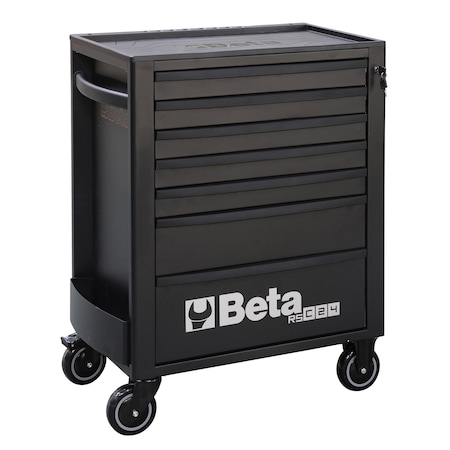 Beta Tool Cabinet, 7 Drawer, Black, Sheet Metal, 29 in W x 17-1/2 in D x 38 in H 024004679